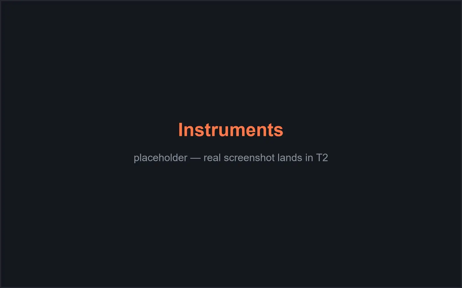 The Instruments page with a category tree, font list, and preset browser
