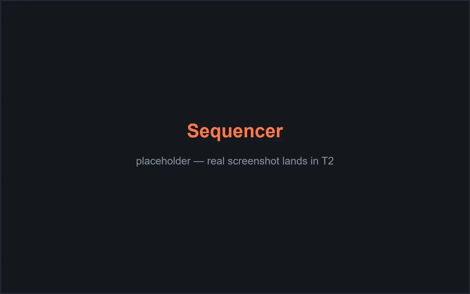 The Sequencer page with a 16-step drum grid and section chain